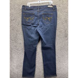 Vtg Southpole Jeans Womens Size 18 Logo Skinny Stretch 38x30 Embroidered Y2K 90s